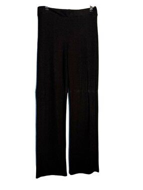 Flax Black Knit Rayon Blend Made In USA Pants Size S
